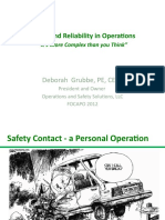 Safety and Reliability in Operations