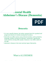 Mental Health Alzheimer's Disease (Dementia)