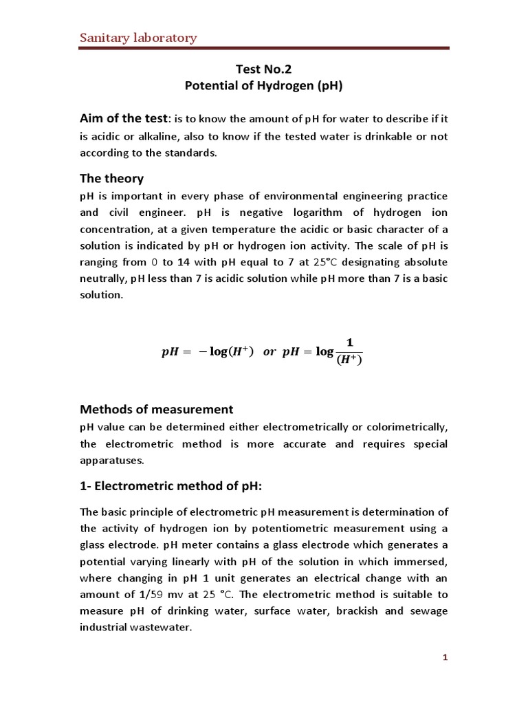 Determining pH Levels An Analysis of Water Acidity and Alkalinity