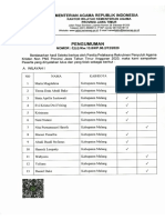 Pengumuman Seleksi Administrasi Rekrutmen Penyuluh Non PNS