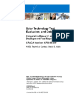 Solar Technology Test, Evaluation, and Data Collection