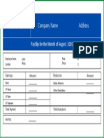 Editable Payslip Template