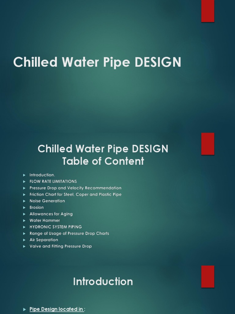 ASHRAE Chilled Water Pipe Design Guide | PDF | Pipe (Fluid Conveyance ...