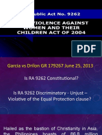 Anti Violence Against Women and Their Children RA 9262