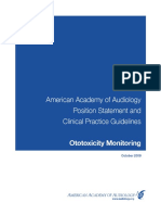 Clinical Practice Guidelines Ototoxicity Monitoring