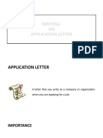 Writing An Application Letter