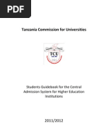 Download All university programs and ways of applying for courses of 2011-2012 by Cleverence Kombe SN51525250 doc pdf