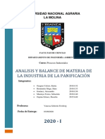 Balance de Masa - Panificación