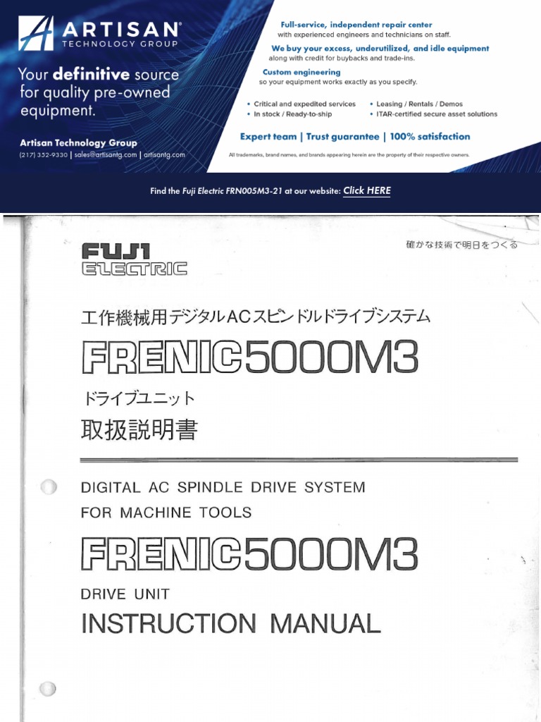 Frenic 5000M3 Instruction Manual | PDF | Technology & Engineering