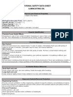 Material Safety Data Sheet Lubricating Oil