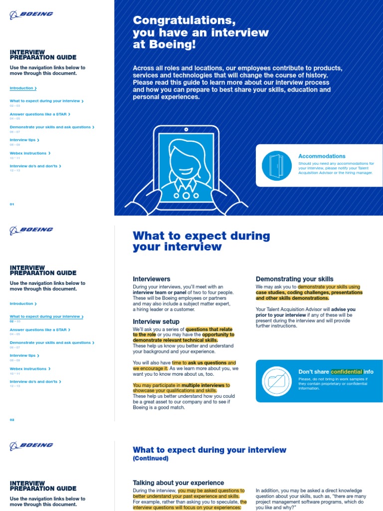 Boeing Interview Preparation Guide | PDF | Interview | Experience