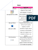 Glosario Microsoft Word