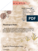 Phonological Rules: Members of The Group