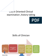 Client Oriented Clinical Examination, History Taking