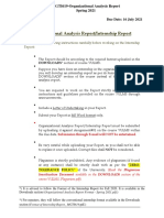 Organizational Analysis Report/Internship Report