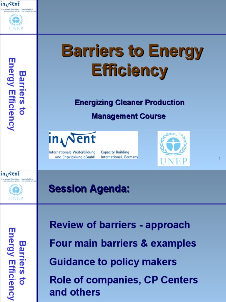 Barriers to Energy Efficiency in Industry A Review of Common