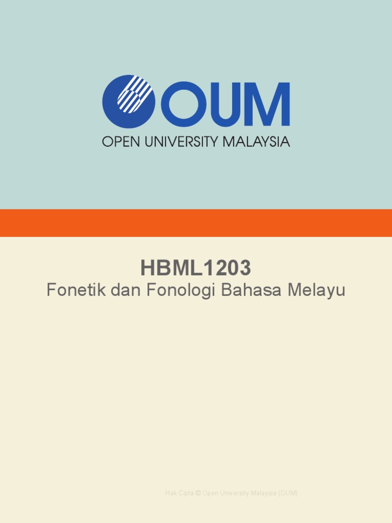Hbml1203 Fonetik Dan Fonologi Bahasa Melayu Pdf