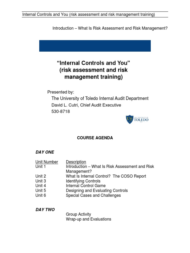 Internal Controls Training Overview | PDF | Internal Control | Internal ...