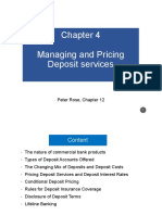 Managing Deposit Services Pricing