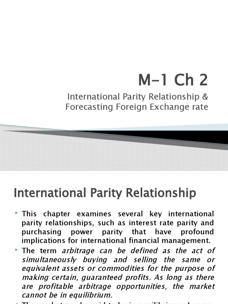 2) M1 Ch2 International Parity Relationships and | PDF | Purchasing ...