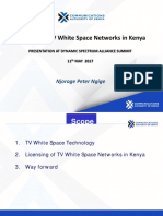 Licensing of TV White Space Networks in Kenya: Njoroge Peter Ngige