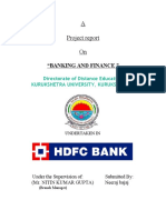A Project Report On: "Banking and Finance "