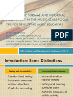 How To Use Formal and Informal Assessment in The Music Classroom