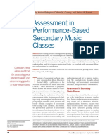 Assessment in Performance-Based Secondary Music Classes