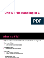 Unit 5: File Handling in C