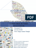 effect of advertisements on consumer behaviour