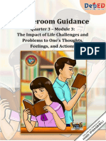 Homeroom Guidance: The Impact of Life Challenges and Problems To One's Thoughts, Feelings, and Actions