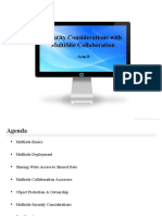 Security Considerations With Multisite Collaboration: - Ayan B