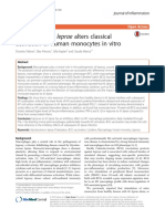 Mycobacterium Leprae Alters Classical Activation of Human Monocytes in Vitro