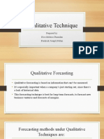 Qualitative Forecasting Techniques Survey Delphi Opinion