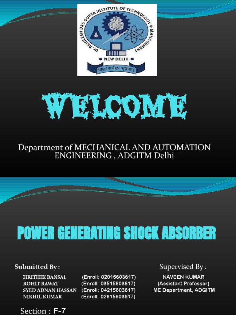 Power Generating Shock Absorber PPT PDF Vehicles Hybrid Vehicle