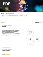 Unit 1: SAP Connector - Sap Gui: Week 4: Further Topics