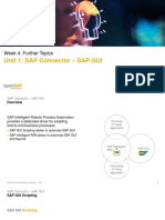 Unit 1: SAP Connector - Sap Gui: Week 4: Further Topics