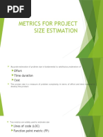 Metrics For Project Size Estimation