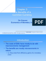 The Benefits of A Common Currency: de Grauwe: Economics of Monetary Union