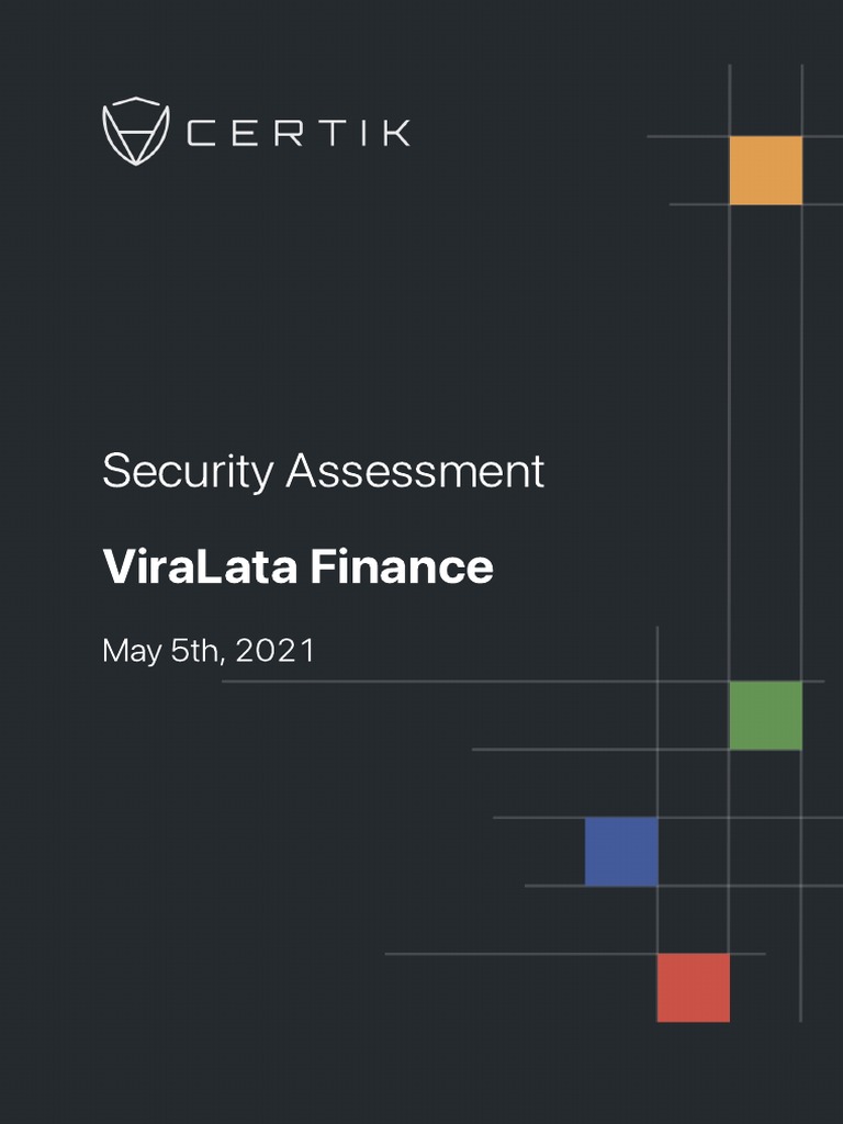 ViraLata Finance Security Audit Report | PDF | Variable (Computer Science)  | Control Flow