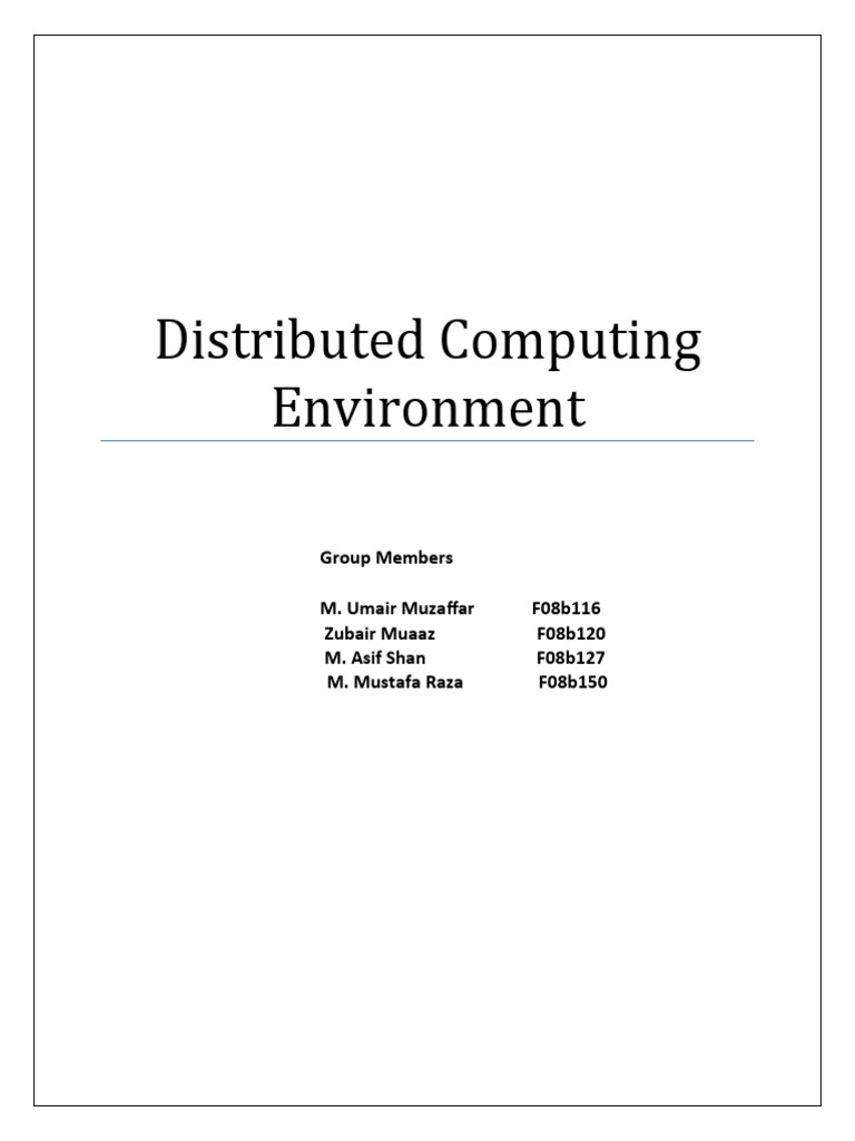 Overview of Distributed Computing | PDF