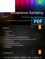 Acceptance Sampling: A Form of Inspection
