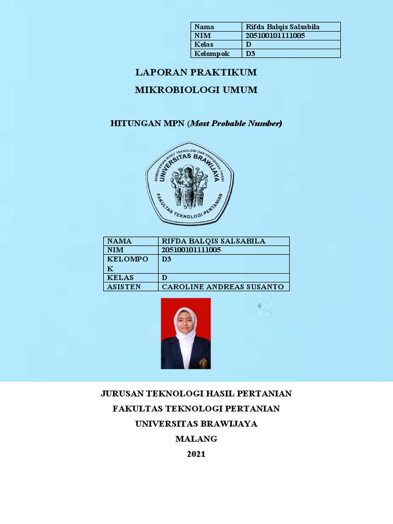 Laporan Praktikum Hitungan MPN Koliform | PDF