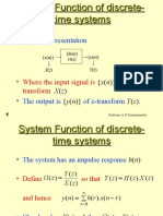 System Representation: - Where The Input Signal Is of Z-Transform