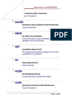 Abbreviations in Power Transmission Systems