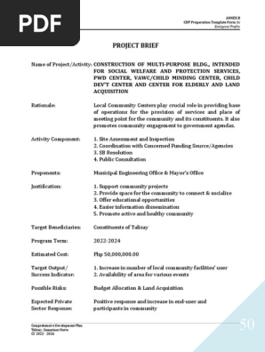 ANNEX B. Form 3b Project Brief - Copy