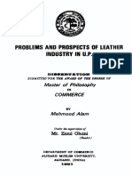 Problems and Prospects of Leather Industry in U.P.: Master of Philosophy Commerce