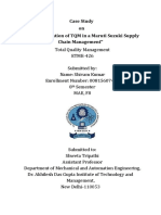 Implementation of TQM in A Maruti Suzuki Supply Chain Management