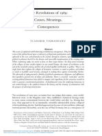 The Revolutions of 1989: Causes, Meanings, Consequences: Contemporary European History, 18, 3 (2009), Pp. 271-288