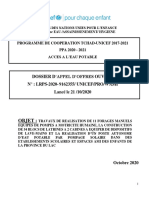 Dossier D'Appel D'Offres Ouvert N°: LRPS-2020-9162355/ UNICEF/PRO/WASH Lancé Le 21 /10/2020